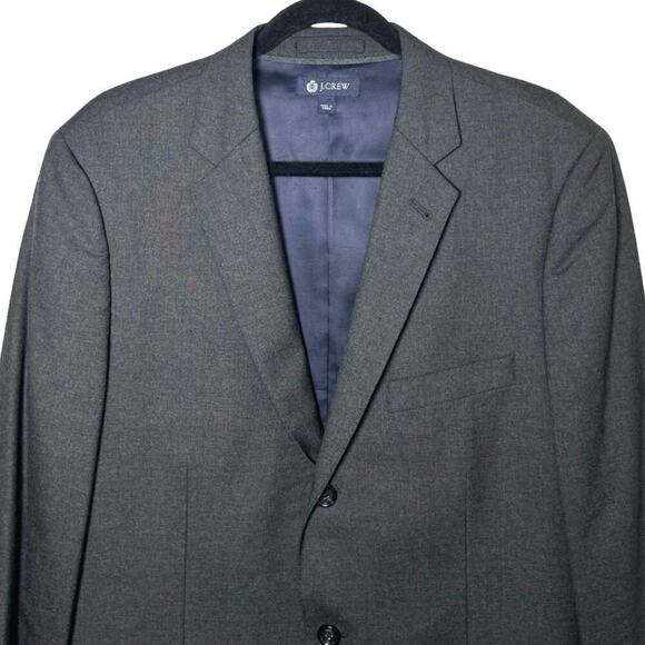 J Crew Mens Aldridge Jacket Loro Piana Super 120 Italian Wool Dark Gray Size 40L - Picture 3 of 7